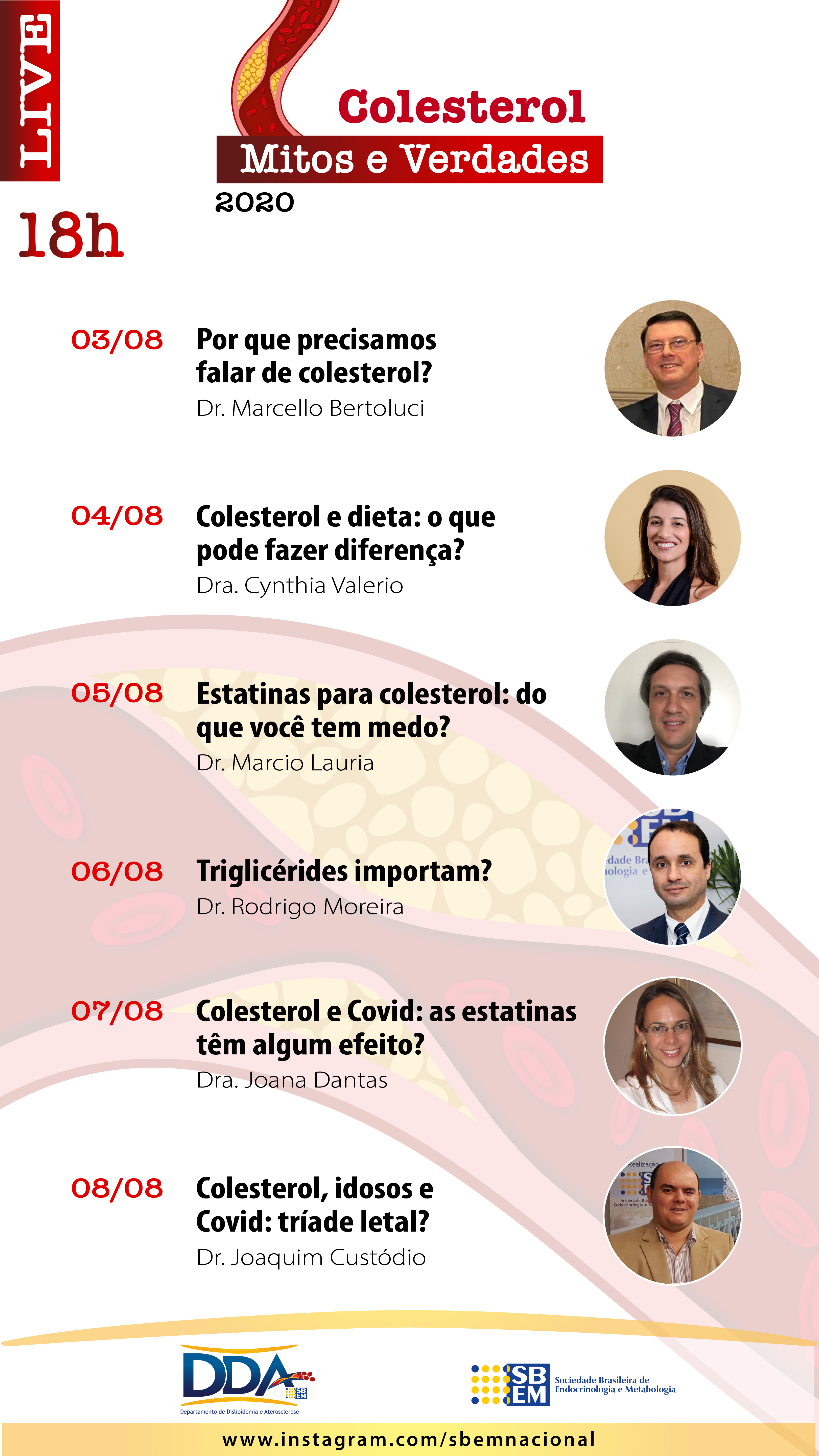 programação live colesterol