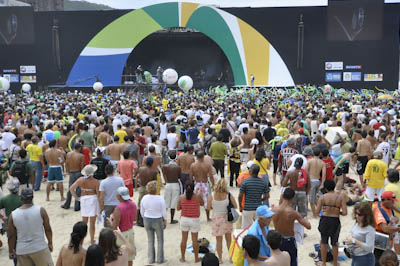 Palco Montado em Copacabana Palco montado em Copacabana