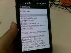 sessões científicas no android