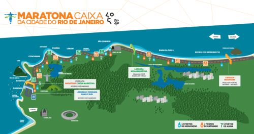 Mapa da Maratona do Rio de Janeiro