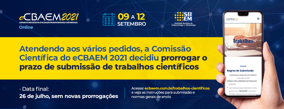 eCBAEM 2021: Envio de Trabalhos Prorrogados