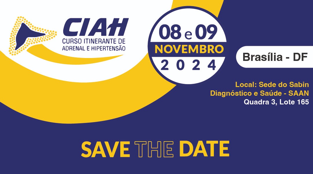 Curso Itinerante de Adrenal e Hipertensão em Brasília em Novembro