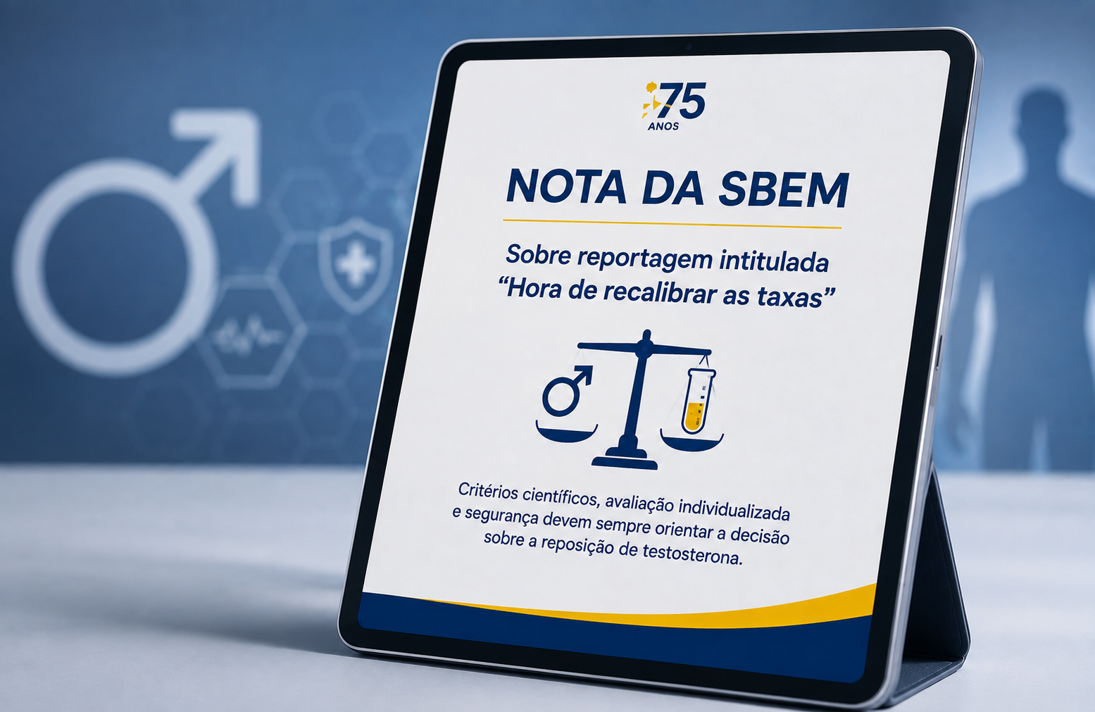 SBEM Reforça que Reposição de Testosterona Deve Seguir Critérios Científicos